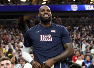 Olympics Update: LeBron James carries the American flag