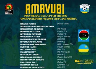 2025 AFCONQ: Rwanda release killer squad for Super Eagles clash