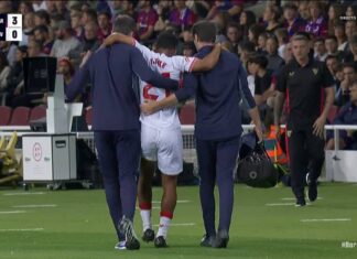 Bright Ejuke, Super Eagles midfielder, injured in Barcelona’s clash