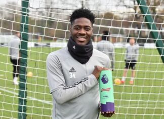 Super Eagles defender wins Player of the Month, goal of the Month award