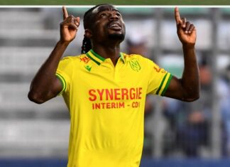 French Ligue 1: Moses Simon scores as FC Nantes draw against Saint-Étienne