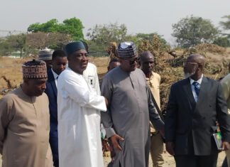 Dikko, Gusau inspection proposed NFF hotel, training pitch site in Abuja