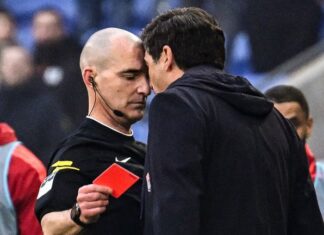 Lyon coach suspended for nine months after confronting referee