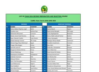 CHAN 2025: CAF announces list of match officials