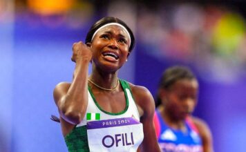 Diamond League: Favour Ofili finishes third in Lausanne