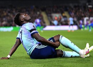 EPL: Arsenal hit with Saka injury blow, Odegaard doubtful for Liverpool clash