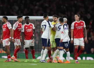 EPL: Arsenal go six points clear with 4-1 thrashing of Tottenham