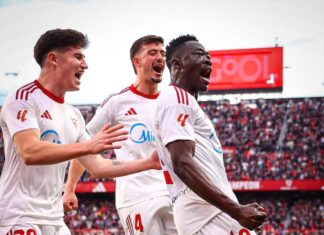 Akor Adams nets 7th goal of the season against Rayo Vallecano