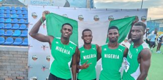 Nigeria wins silver in men’s 4x100m relay at Commonwealth Games