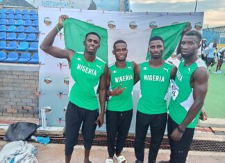 Team Nigeria’s men’s 4x400m qualify for World Relays