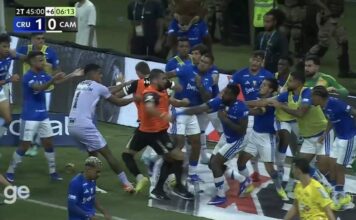 Atletico Mineiro vs Cruzeiro clash descends to absolute chaos as 23 players sent off
