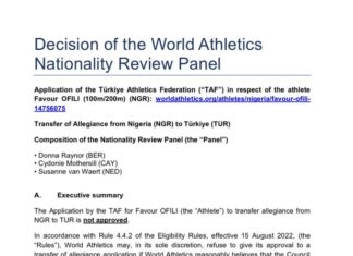 World Athletics blocks Favour Ofili’s switch To Turkey