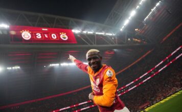 Osimhen on target as Galatasaray thrash Fenerbahce in title push
