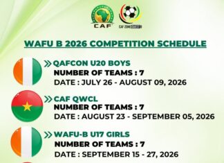 Nigeria to host African Schools Championship as WAFU B unveils 2026 calendar