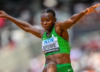 Ese Brume claims long jump title with season-best leap in Chula Vista